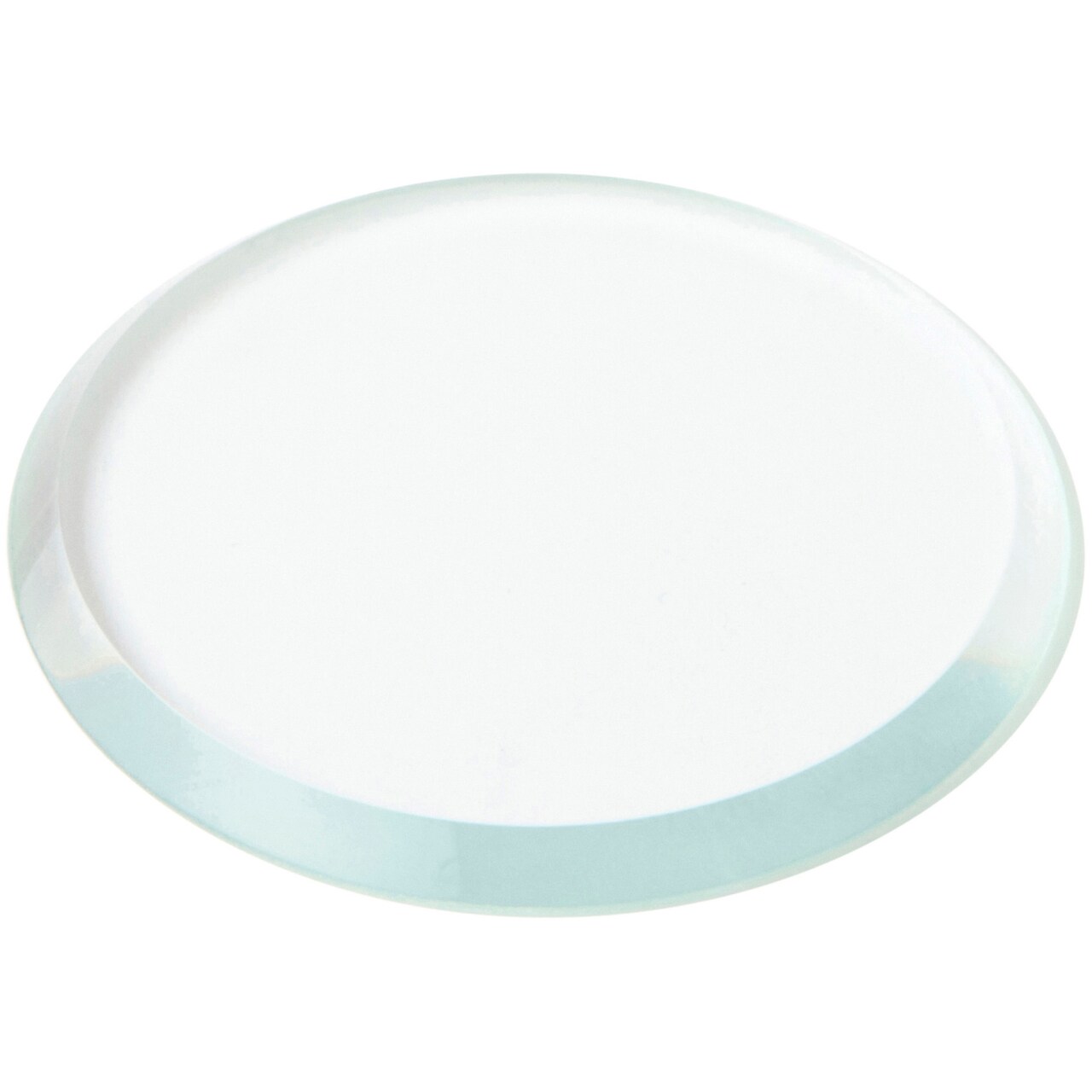 Plymor 1.5" Round, 3mm Thick Beveled Clear Glass Circle